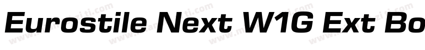Eurostile Next W1G Ext Bold It字体转换
